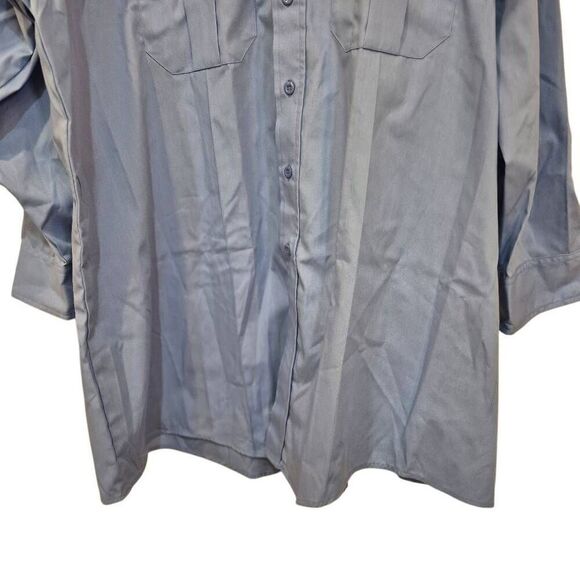 Elbeco Men's Paragon Plus Long Sleeve Shirt, Blue, poly/cotton - P878 NEW - Picture 5 of 13